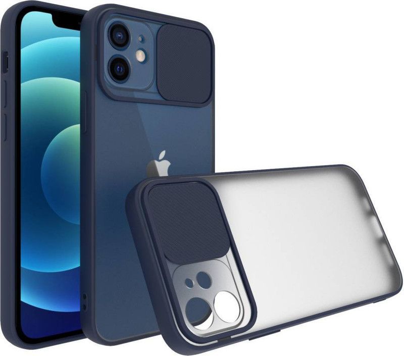 AOnes Back Cover for Iphone 12  (Blue, Cases with Holder, Pack of: 1)