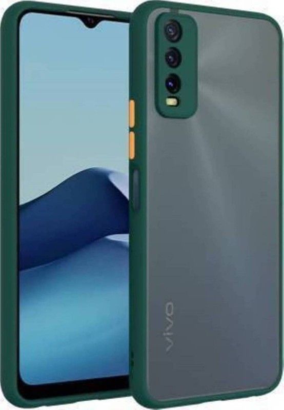 CHATURVEDH Back Cover for Vivo Y20A  (Green, Dual Protection, Pack of: 1)