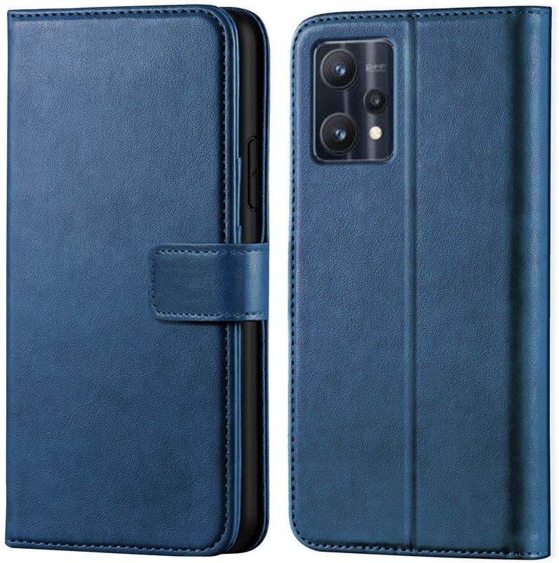 ponyta Flip Cover for Realme 9 Pro  (Blue, Dual Protection, Pack of: 1)