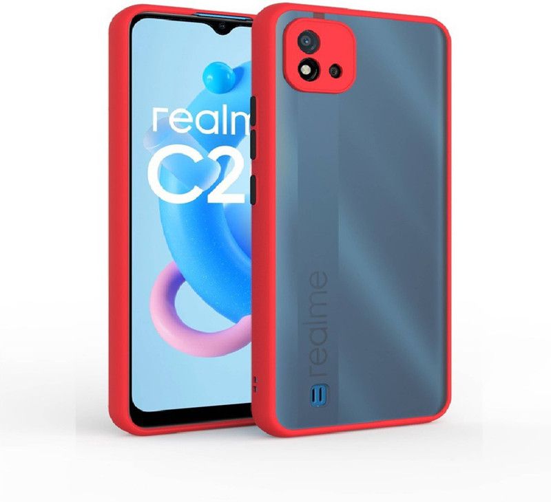 AOnes Back Cover for Realme C11 2021  (Red, Cases with Holder, Pack of: 1)