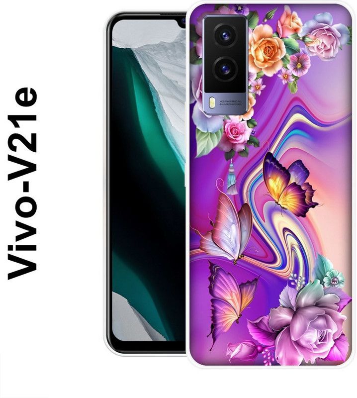 KUDI Back Cover for Vivo V21e  (Multicolor, Grip Case, Silicon)