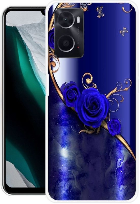 Looy Back Cover for Oppo A76  (Blue, Flexible, Silicon, Pack of: 1)