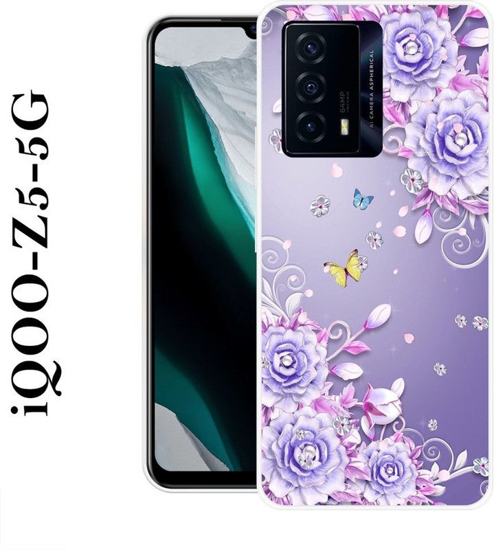 REDFLY Back Cover for IQOO Z5 5G  (Purple, Silicon)