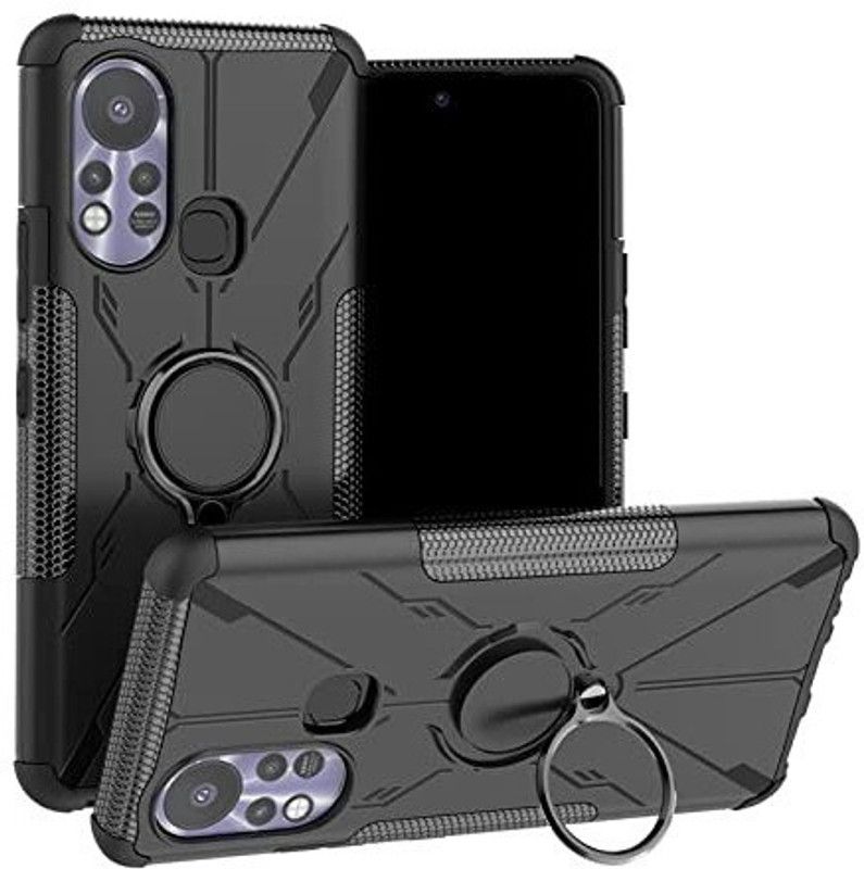 S-Hardline Back Cover for infinix Hot 11s, Hybrid Kick Stand TPU Case  (Black, Pack of: 1)