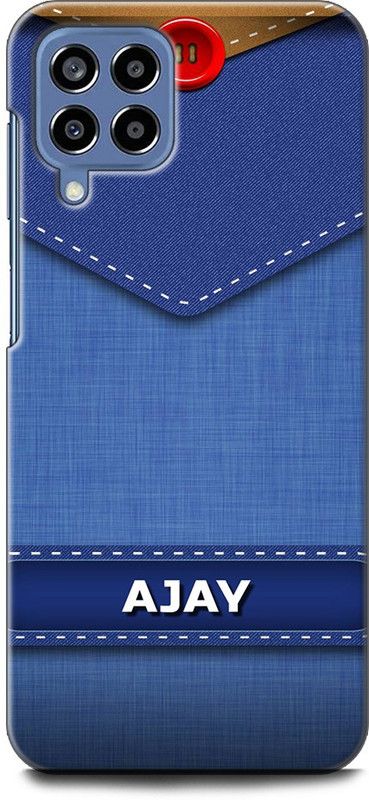 WallCraft Back Cover for SAMSUNG Galaxy M33 5G AJAY NAME, A, LETTER, BLUE, JEANS, ALPHABET, DESIGN  (Multicolor, Dual Protection, Pack of: 1)