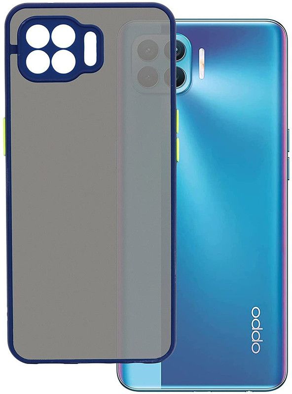 NIMMIKA ENTERPRISES Back Cover for Oppo F17 Pro Full Camera Protection Smoke Back Cover  (Blue, Matte Finish, Pack of: 1)