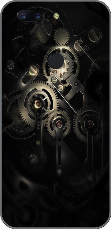 Bastex Back Cover for OnePlus 5T  (White, Black, Pack of: 1)