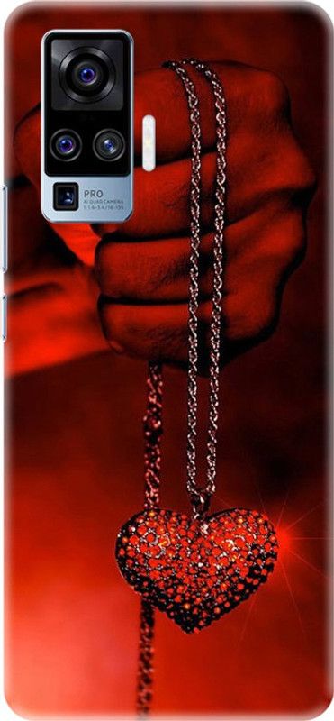 PNBEE Back Cover for Vivo X50 Pro, Vivo V2005A - Red Heart Print  (Multicolor, Hard Case, Pack of: 1)