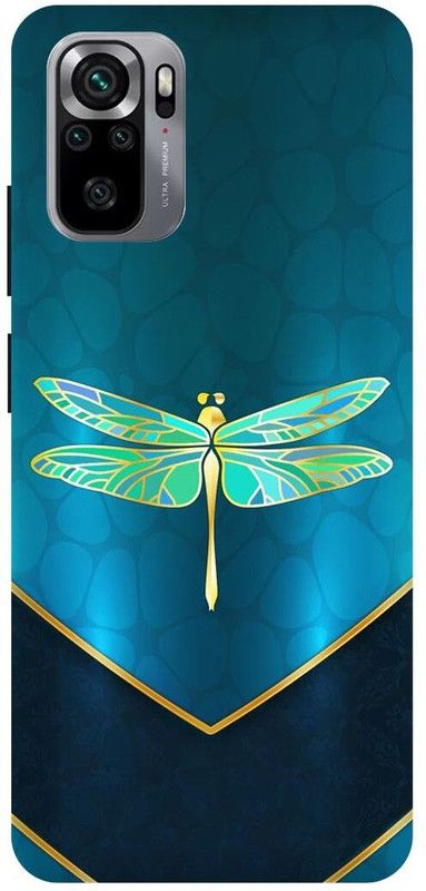 DIKRO Back Cover for REDMI Note 10S, MZB08PLIN, BLUE, BUTTERFLY, COLORFUL  (Green, Hard Case, Pack of: 1)
