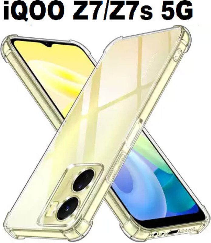 GDBUY Back Cover for iQOO Z7s 5G, iQOO Z7 5G, iQ00 Z7s 5G, iQ00 Z7 5G  (Transparent, Shock Proof, Silicon, Pack of: 1)