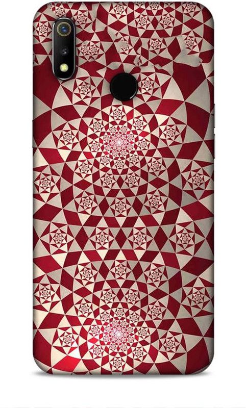 Keviv Back Cover for Realme 3, Realme 3i  (Red, White, 3D Case, Pack of: 1)
