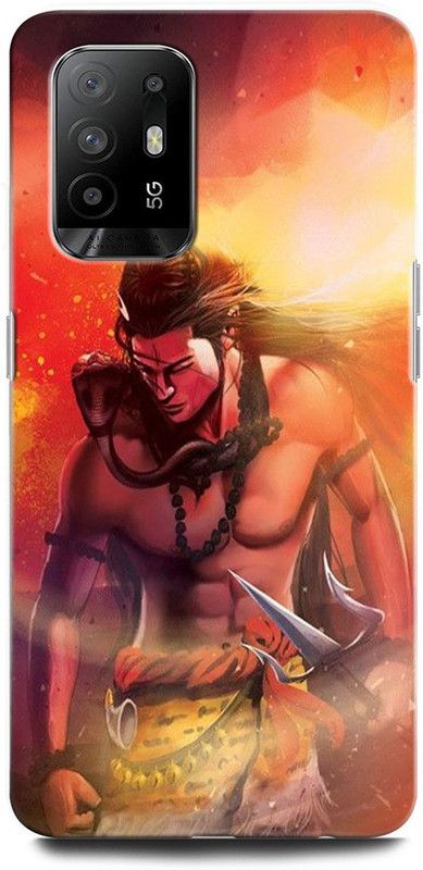 ORBIQE Back Cover for OPPO F19 Pro+ 5G CPH2213 SHIVJI, LORD SHIVA, MAHADEV, BHOLENATH  (Multicolor, Hard Case, Pack of: 1)