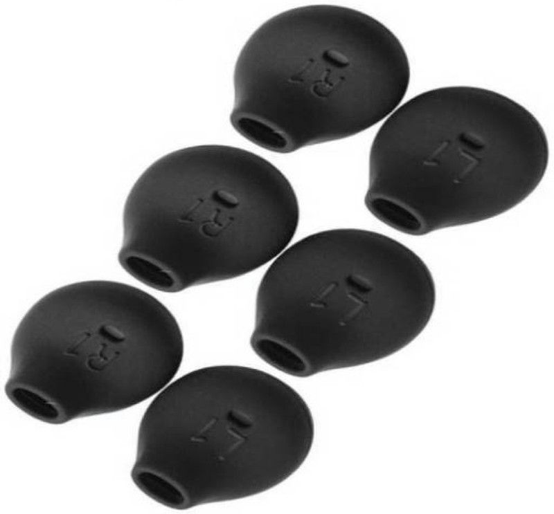 Somapa Earbuds ( pack of 6) Silicone replacement In The Ear Headphone Cushion  (Pack of 6, Black)