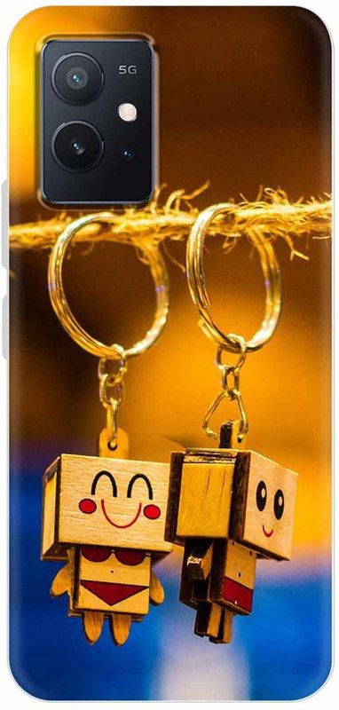 Memia Back Cover for iQOO Z6 5G  (Yellow, Blue, Grip Case, Silicon)