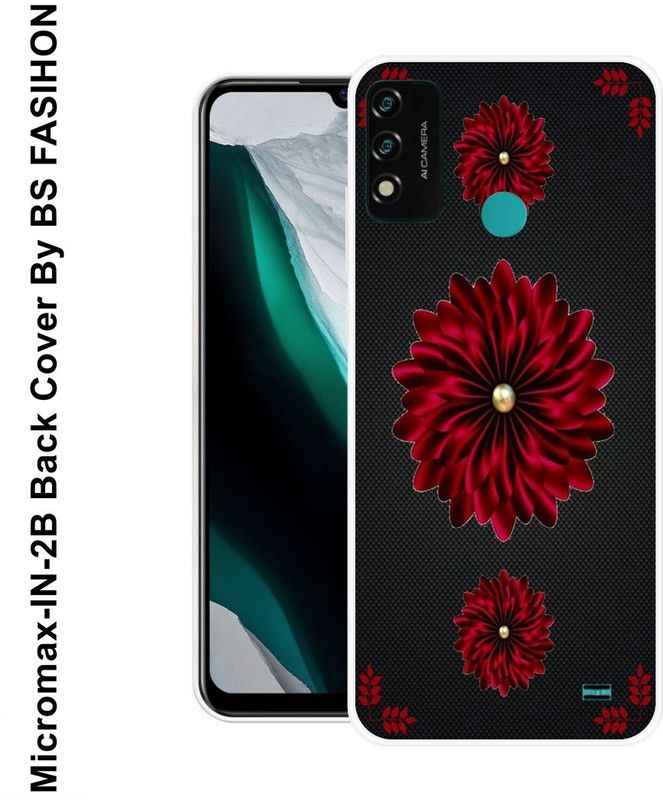 BSRAJ Back Cover for Micromax IN 2B  (Black, Red, Grip Case, Silicon)