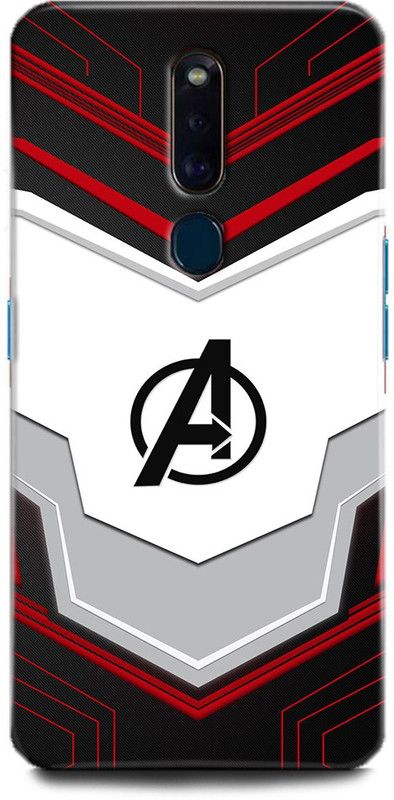 WallCraft Back Cover for OPPO F11 Pro / CPH1969 AVENGERS, AVENGERS LOGO, SIGN, MARVEL, AVENGER, COMIC, SUPERHERO  (Multicolor, Dual Protection, Pack of: 1)