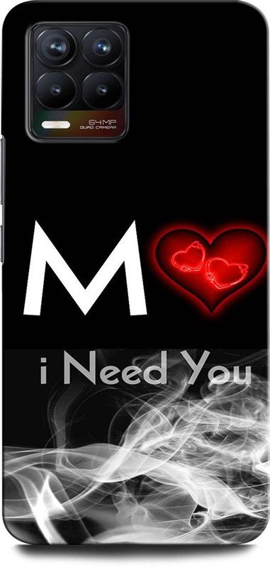 ORBIQE Back Cover for Realme 8 Pro M LOVE, M LETTER, M ALPHABET, DESIGN  (Multicolor, Hard Case, Pack of: 1)