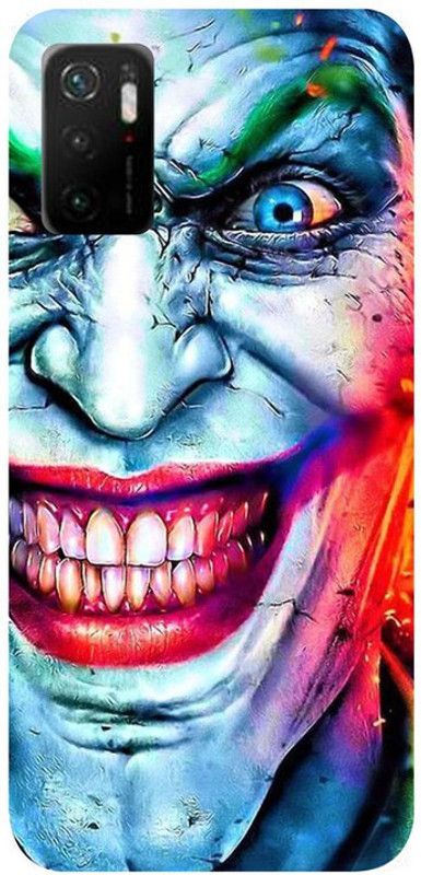 Golden Mask Back Cover for Redmi Poco M03 Pro Multicolor Joker  (Multicolor, Waterproof, Silicon, Pack of: 1)