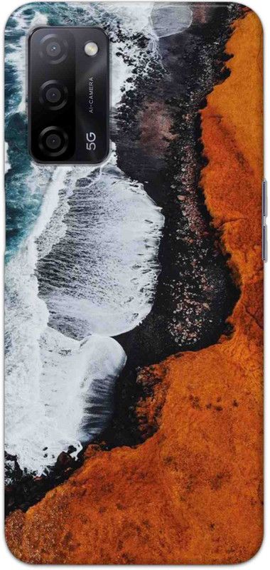 NDCOM Back Cover for Oppo A53s 5G Ocean Beach Wave Printed  (Multicolor, Hard Case, Pack of: 1)