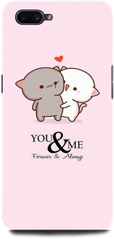 ORBIQE Back Cover for OPPO A3s CPH1803/CPH1853 YOU AND ME, LOVE FOREVER, COUPLE KISS, ANIME, BEAR, PANDA  (Multicolor, Hard Case, Pack of: 1)