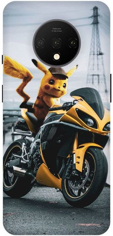Afterglow Back Cover for One Plus 7T ANIME, BIKE, JOESYLAR, MOTOR, PIKACHU, POKEMON, YAMAHA, YAMAHAR1  (Multicolor, Shock Proof, Pack of: 1)