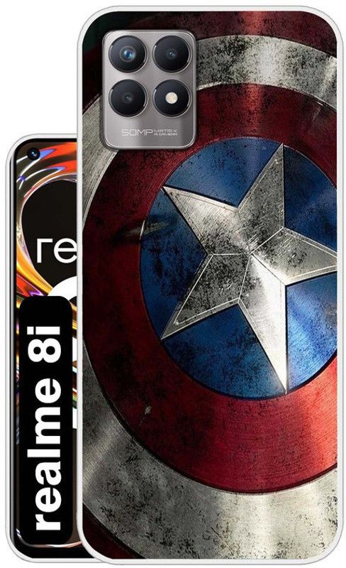 Case Club Back Cover for realme 8i  (Silver, Grip Case, Silicon, Pack of: 1)