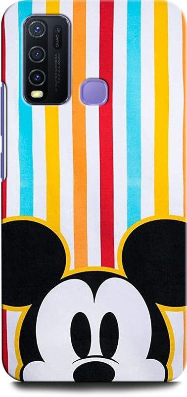 GRAFIQE Back Cover for Vivo Y30 MICKEY MOUSE, DISNEY, CARTOON, CLUBHOUSE, RAINBOW  (Multicolor, Shock Proof, Pack of: 1)