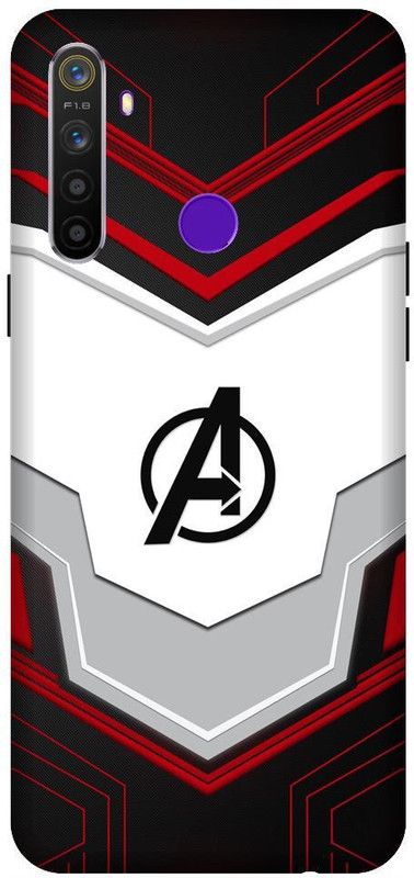 URCHIN Back Cover for Realme 5i Avengers Logo, Avengers, Avengers Logo, Avengers Sign, Marvel, Avenger, Comic  (Multicolor, Shock Proof, Pack of: 1)