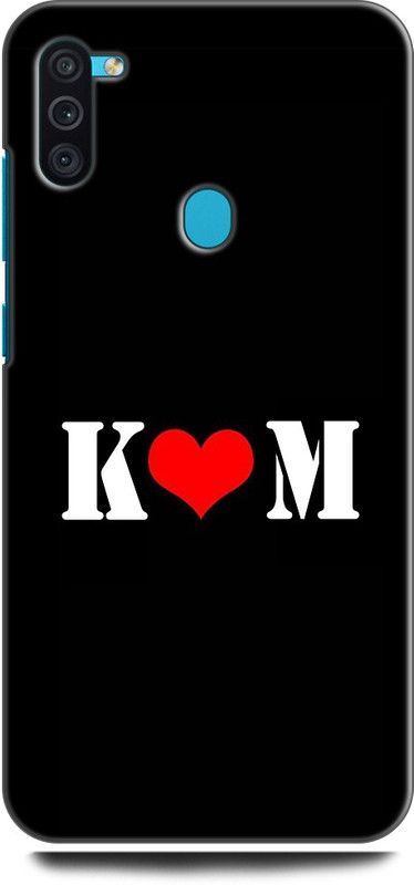 Afterglow Back Cover for SAMSUNG Galaxy M11 K M, K LOVES M, NAME, LETTER, ALPHABET, KM LOVE, HART  (Multicolor, Shock Proof, Pack of: 1)