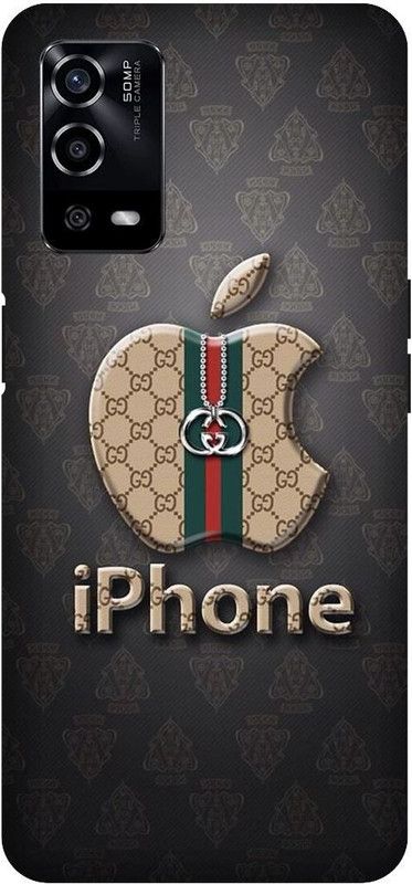 UMPRINT Back Cover for Oppo A55/CPH2325, Apple, Apple Logo Printed Back Cover  (Multicolor, Hard Case)