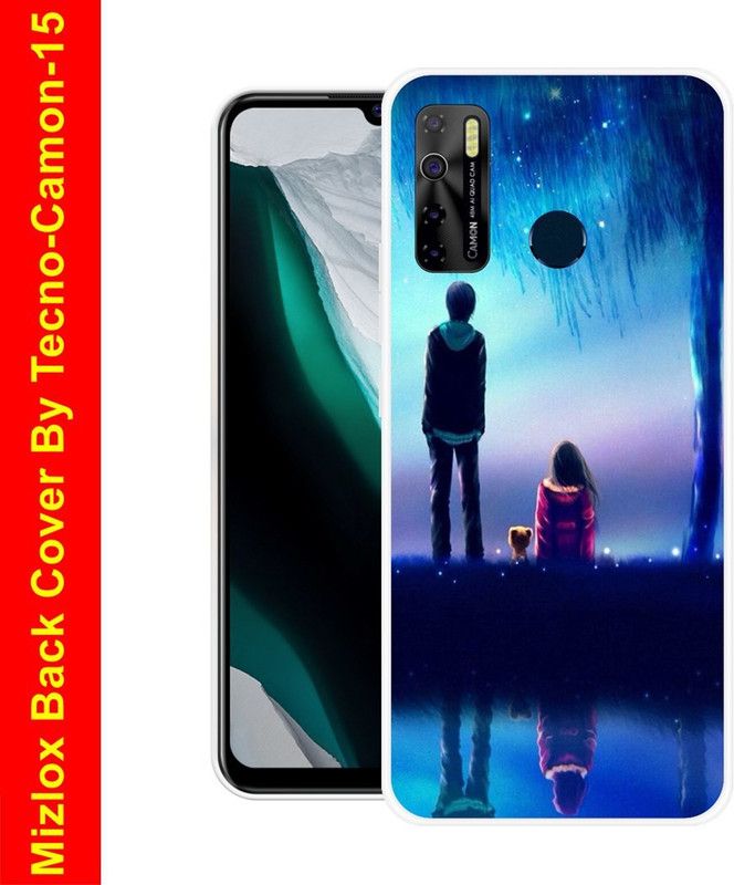 Mizlox Back Cover for Tecno Camon 15  (Multicolor, Dual Protection, Silicon, Pack of: 1)