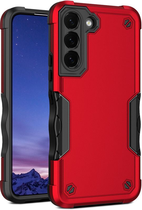 Q Wallet Back Cover for Samsung Galaxy S22  (Red, Dual Protection, Pack of: 1)