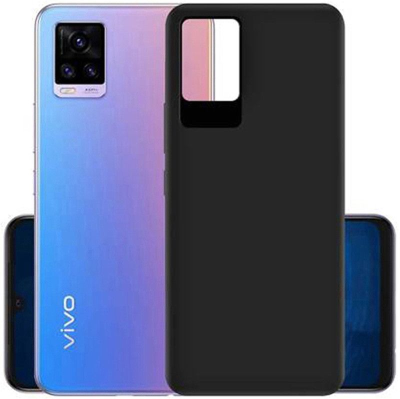 Mozo Mobilecovers Back Cover for Vivo v20  (Black, Shock Proof, Silicon)