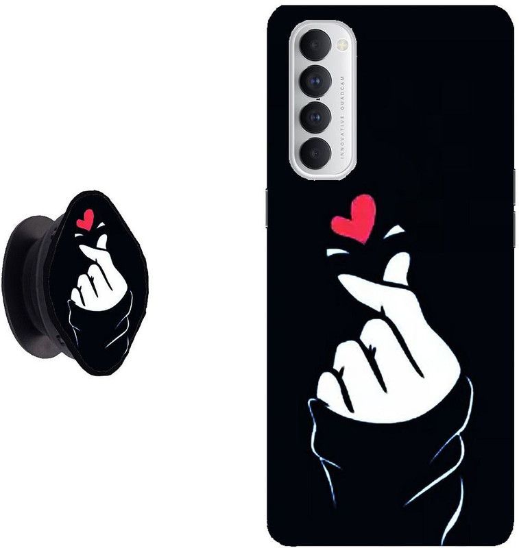 SPBR Back Cover for Oppo Reno4 Pro  (Black, White, Cases with Holder)