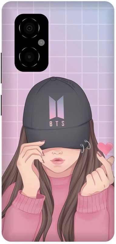 play fast Back Cover for POCO M4 5G, MZB0BRWIN, BTS, CUTE, GIRL, ARMY, LOVE, MUSIC, KOREAN, SINGERS  (Beige, Hard Case, Pack of: 1)