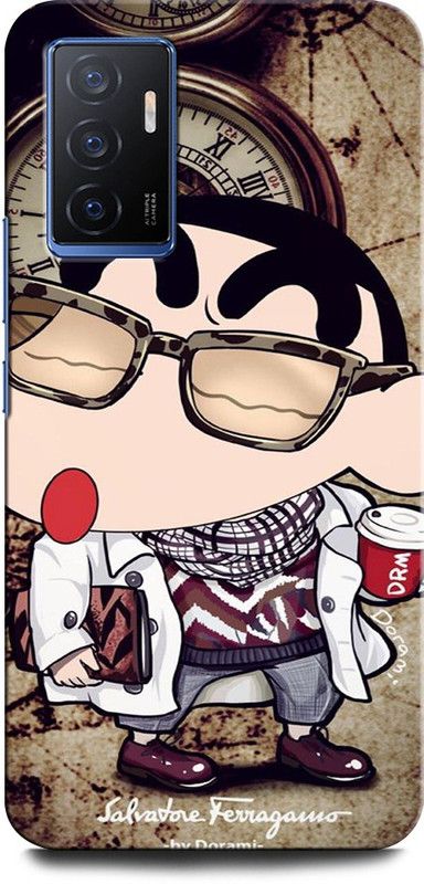 ORBIQE Back Cover for Vivo V23e 5G SHINCHAN, CARTOON. FUNNY, CUTE, SHINCHAN  (Multicolor, Hard Case, Pack of: 1)
