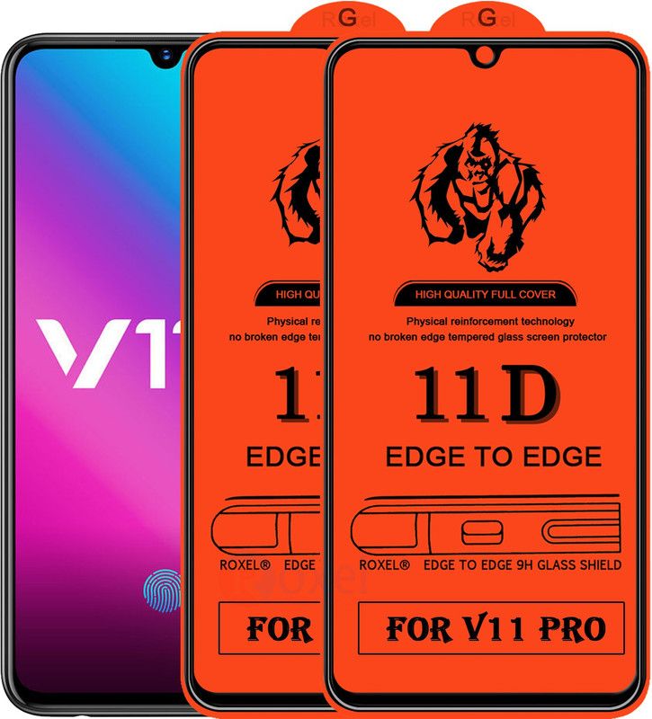 Roxel Edge To Edge Tempered Glass for Vivo V11 Pro  (Pack of 2)