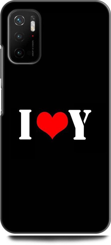 Wall Art Back Cover for POCO M3 Pro 5G Y, I LOVES Y, NAME, LETTER, ALPHABET, IY LOVE, HART  (Multicolor, Dual Protection, Pack of: 1)