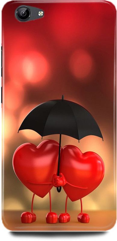 DIKRO Back Cover for vivo Y67, HEART, UMBRELLA, LOVE, COUPLE  (Multicolor, Hard Case, Pack of: 1)