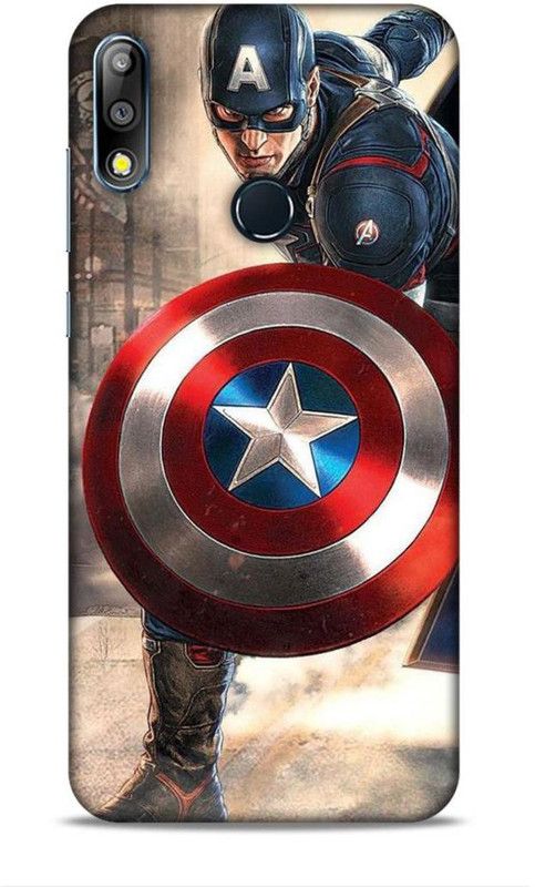 MAPPLE Back Cover for Asus Zenfone Max Pro M2 (Captain America / Marvel / Avengers / Superhero)  (Black, Hard Case, Pack of: 1)