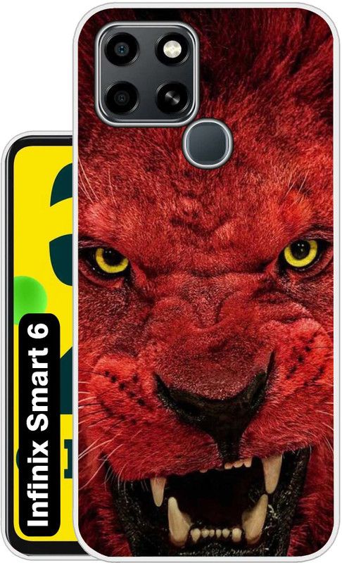 Flipkart SmartBuy Back Cover for Infinix Smart 6  (Red, Dual Protection, Silicon, Pack of: 1)