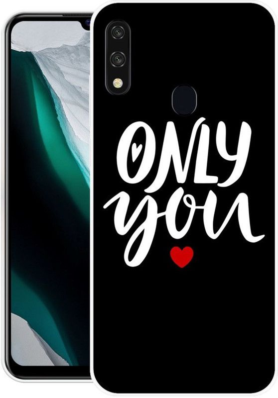KLC Back Cover for Lava Z66  (Black, White, Silicon)