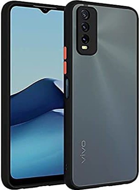KANDIX Back Cover for VIVO Y20  (Black, Silicon)