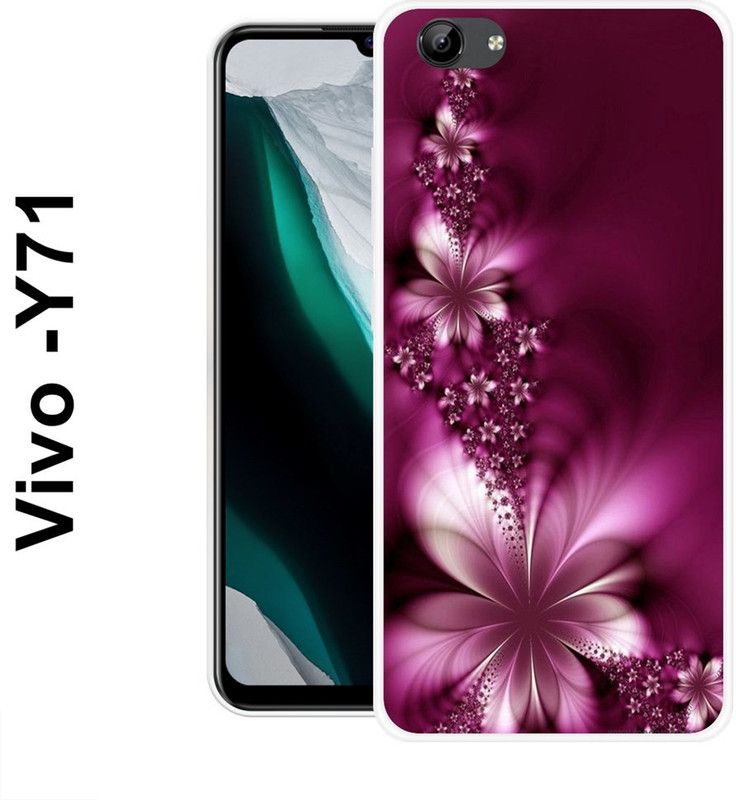 SIMAWAT Back Cover for Vivo Y71, Vivo Y71i  (Purple, White, Grip Case, Silicon)
