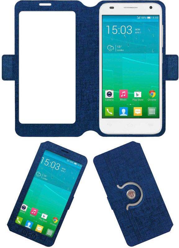 ACM Flip Cover for Alcatel Idol 2 Mini S  (Blue, Cases with Holder, Pack of: 1)
