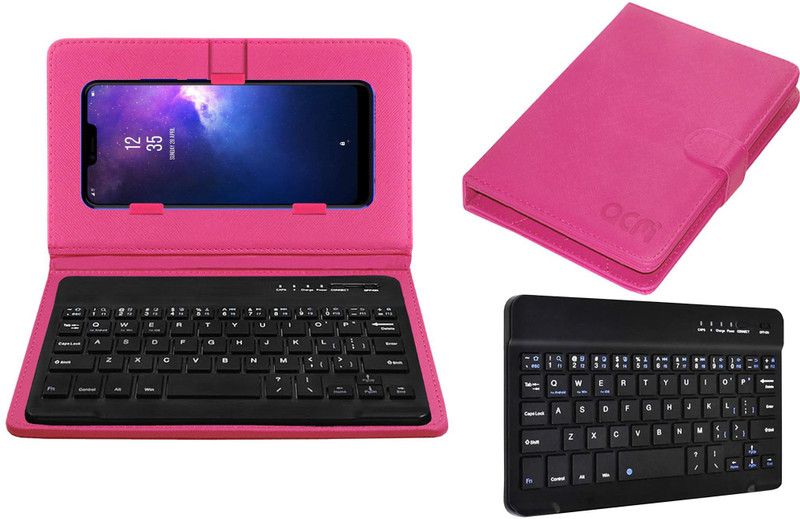 ACM Keyboard Case for Oppo F11  (Pink, Cases with Holder, Pack of: 1)