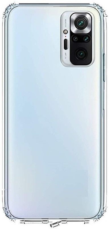 Phone Back Cover Bumper Case for Redmi Note 10 Pro Max  (Transparent, White, Grip Case, Pack of: 1)