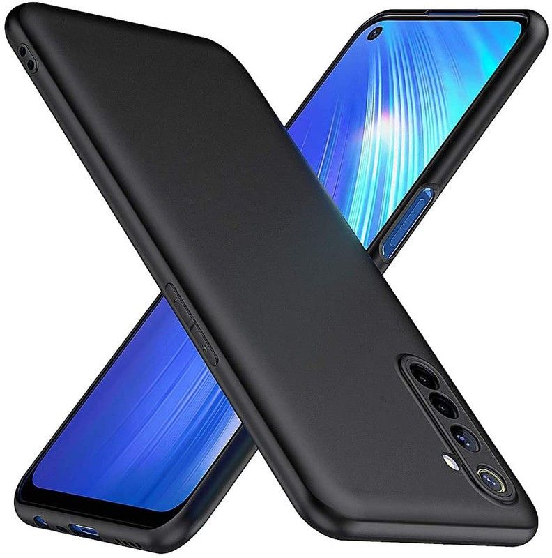 SmartPoint Back Cover for Realme 6S 6.5"  (Black, Shock Proof, Silicon, Pack of: 1)