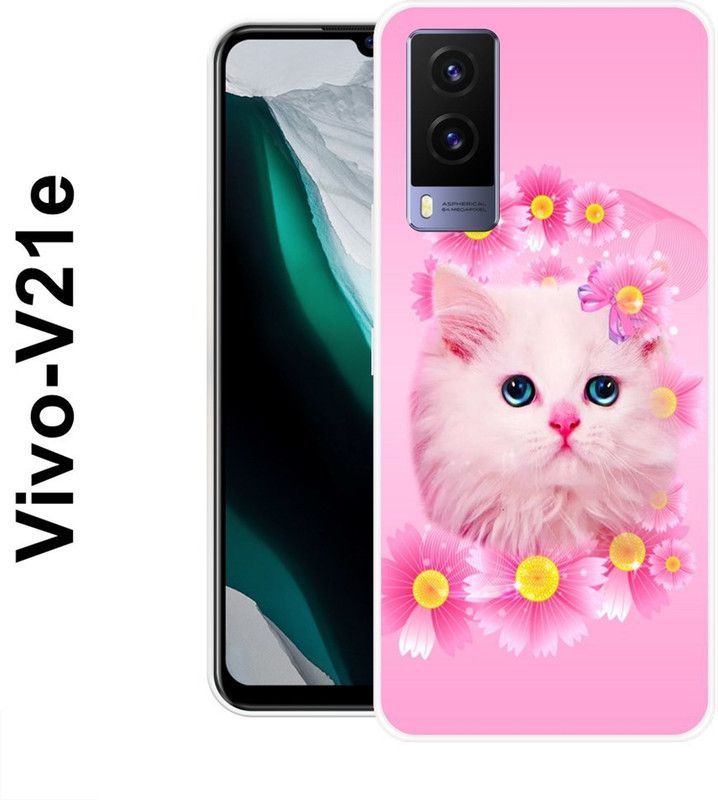 JATLAND Back Cover for Vivo V21e  (Pink, Silicon)