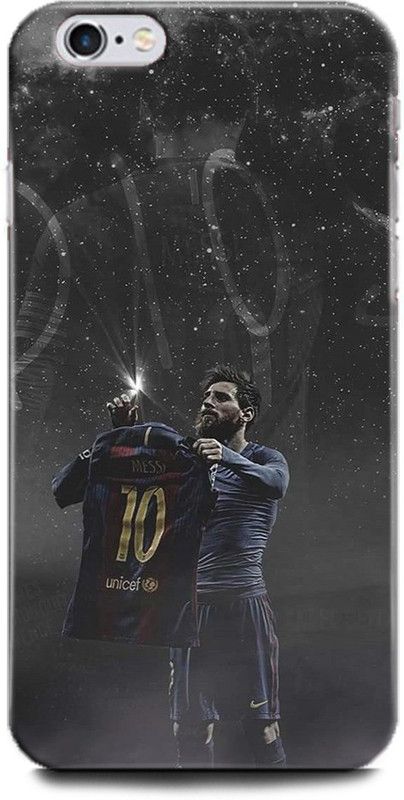 INDICRAFT Back Cover for Apple iPhone 6 LIONE MESSI, FOOTBALL, MESSI 10, BARCELONA, JERSEY, SPORTS  (Multicolor, Hard Case, Pack of: 1)